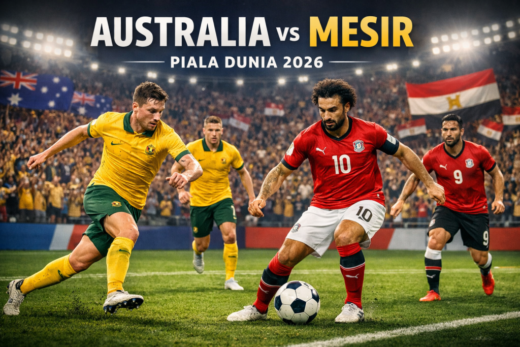 Australia vs Mesir Piala Dunia 2026 Dini Hari Ini Pukul 01.00 WIB – Streaming Lengkap Pertandingan Babak Gugur Bersama Jalalive